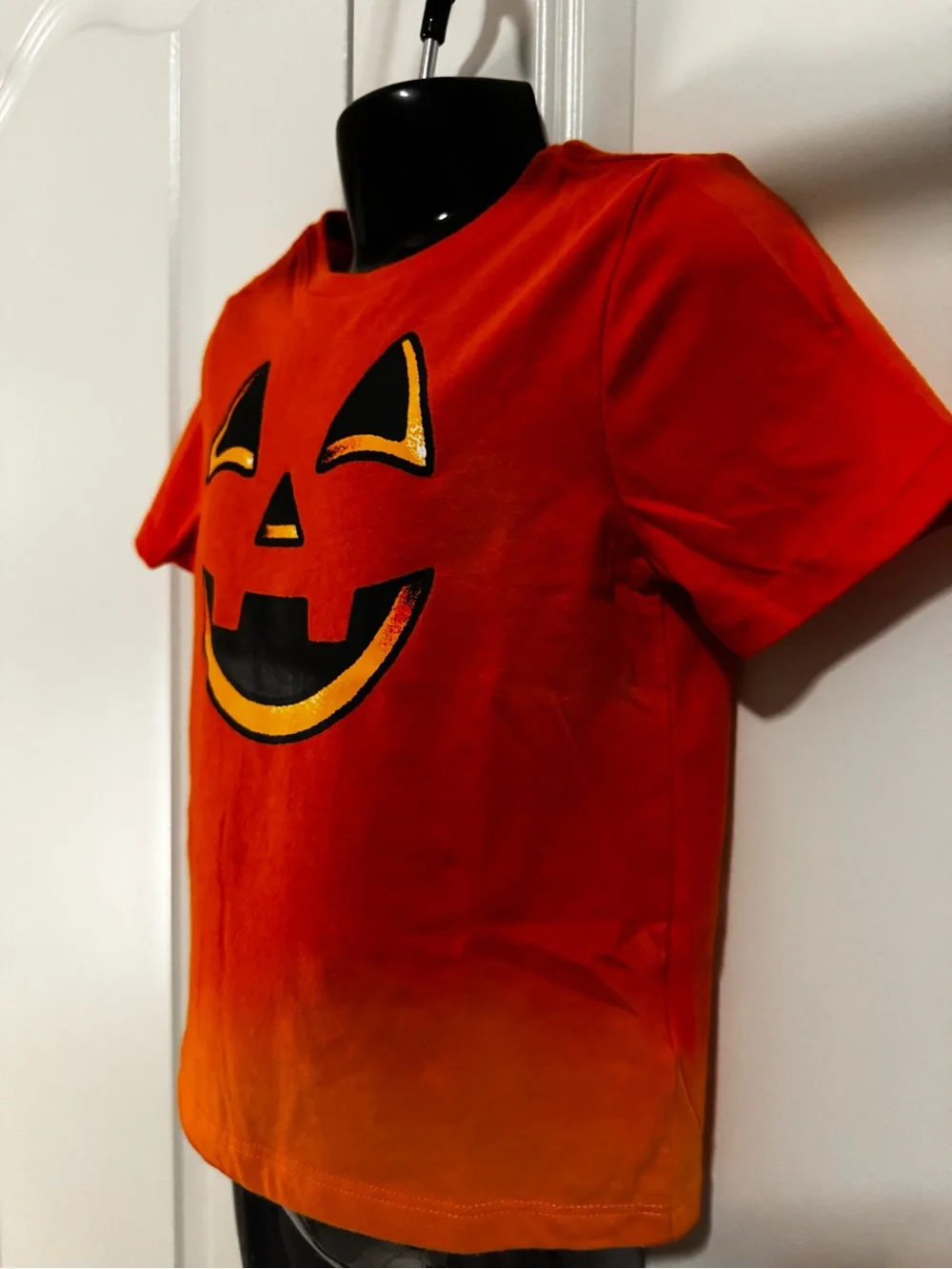 SOLD Way to Celebrate Kids Orange Pumpkin Face Halloween Tee